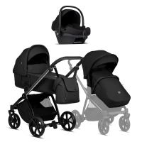 Коляска 3 в 1 Tutis Mio 3+ Essential Black, Obsidian (060)