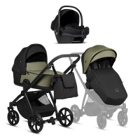Коляска 3 в 1 Tutis Mio 3+ Essential Leather, Olive (025)