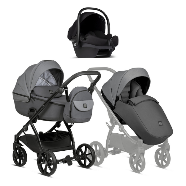 Коляска 3 в 1 Tutis Uno 5+ Earth Collection, Grey (022)