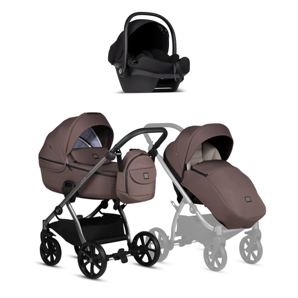 Коляска 3 в 1 Tutis Uno 5+ Essential Collection, Cocoa (159)