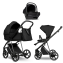 Детская коляска Roan Sol Vintage Luxury 3 в 1 с автокреслом Tutis Elo Lux EduSky Black VIN 05/CB Caviar Black/Nickel/руч.Black