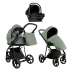 Детская коляска Roan Sol 2.0 3 в 1 с автокреслом Tutis Elo Lux EduSky Black SLL/33/T Sage Green/Black/руч.Black