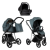 Детская коляска Roan Sol 2.0 Vintage Luxury Leather 3 в 1 с автокреслом Tutis Elo Lux EduSky Black VEGA79DB Atlantic Deep/Nickel/руч.Black