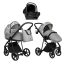 Детская коляска Roan Sol Flowers 3 в 1 с автокреслом Tutis Elo Lux EduSky Black RSF/5002 Gray/Black