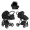 Детская коляска Roan Sol 3 в 1 с автокреслом Tutis Elo Lux EduSky Black RSL/1016 True Black