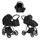 Детская коляска Roan Sol 3 в 1 с автокреслом Tutis Elo Lux EduSky Black RSL/1016 True Black