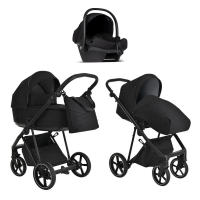 Детская коляска Roan Sol 3 в 1 с автокреслом Tutis Elo Lux EduSky Black RSL/1016 True Black