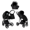 Детская коляска Roan Sol Vintage Leather 2.0 3 в 1 с автокреслом Tutis Elo Lux Edusky Black SL/10/L Black/Black/руч.Черный