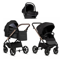 Детская коляска Tutis Leo 3 Plus 3 в 1 с автокреслом Elo Lux EduSky Black 1582201 Black