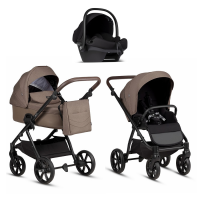Детская коляска Tutis Leo 3 Plus 3 в 1 с автокреслом Elo Lux EduSky Black 1582203 Brown