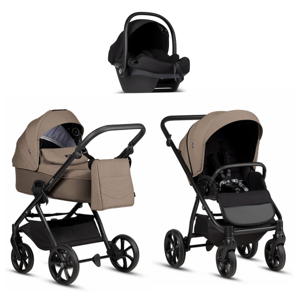 Детская коляска Tutis Leo 3 Plus 3 в 1 с автокреслом Elo Lux EduSky Black 1582261 Cinnamon