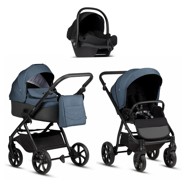 Детская коляска Tutis Leo 3 Plus 3 в 1 с автокреслом Elo Lux EduSky Black 1582288 Deep Blue