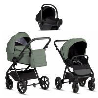 Детская коляска Tutis Leo 3 Plus 3 в 1 с автокреслом Elo Lux EduSky Black 15822039 Sage