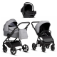 Детская коляска Tutis Leo 3 Plus 3 в 1 с автокреслом Elo Lux EduSky Black 1582227 Stone Grey