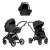 Коляска 3 в 1 Tutis Mio 3+ NEW Black Edition, Obsidian (060)