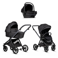 Коляска 3 в 1 Tutis Mio 3+ NEW Black Edition, Obsidian (060)
