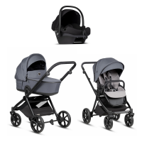 Коляска 3 в 1 Tutis Mio 3+ NEW Essential, Dark Grey (103)