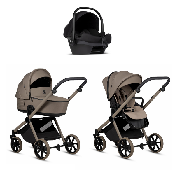 Коляска 3 в 1 Tutis Mio 3+ NEW Essential, Taupe Deep (078)