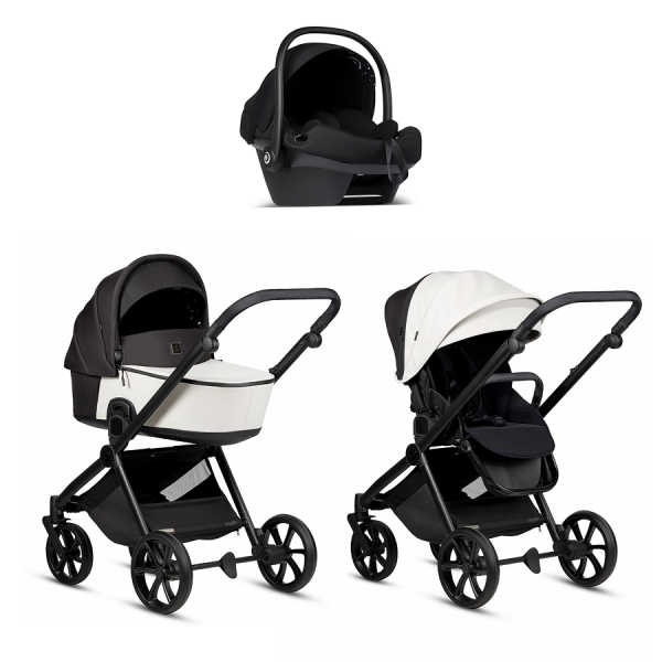 Коляска 3 в 1 Tutis Mio 3+ NEW Leather, Silver Grey (200)