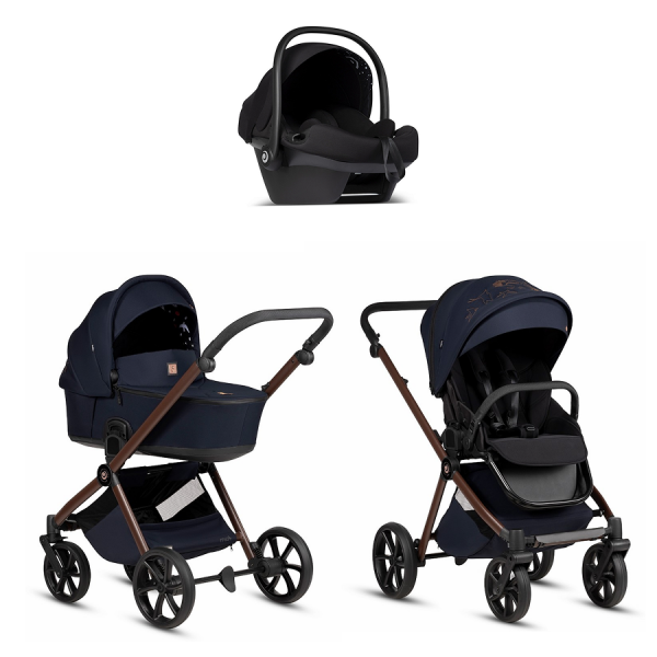 Коляска 3 в 1 Tutis Mio 3+ NEW Limited, Midnight Swallow (015)
