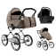 Детская коляска Roan Bass Next Classic 2.0 d14 3 в 1 с автокреслом Tutis Elo Lux EduSky Black BSNC/90/2 Hazel/Black/руч.Black