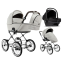 Детская коляска Roan Bass Next Classic 2.0 d14 3 в 1 с автокреслом Tutis Elo Lux EduSky Black BSNC/94/2 Marzipan/Black/руч.Cappuccino