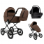 Детская коляска Roan Bass Next Classic 2.0 d12 3 в 1 с автокреслом Tutis Elo Lux EduSky Black BNC/81/2 Mocha Mousse/Black/руч.Cappuccino