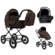 Детская коляска Roan Bass Next Classic 2.0 d12 3 в 1 с автокреслом Tutis Elo Lux EduSky Black BNC/83/2 Turkish Coffe/Black/руч.Cappuccino