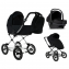 Детская коляска Roan Bass Next Classic 2.0 d12 3 в 1 с автокреслом Tutis Elo Lux EduSky Black BNC/85/2 Caviar/Black/руч.Cappuccino