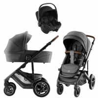 Детская коляска 3 в 1 Britax Roemer Smile 5Z Style и автокресло Baby-Safe Core Space Black Mineral Grey