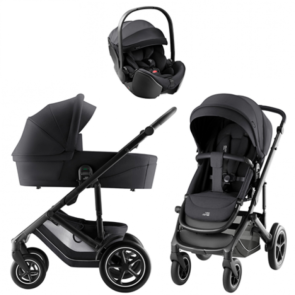 Коляска 3 в 1 Britax Roemer Smile 5Z Style и автокресло Baby-Safe PRO Style Carbon Black Carbon Black