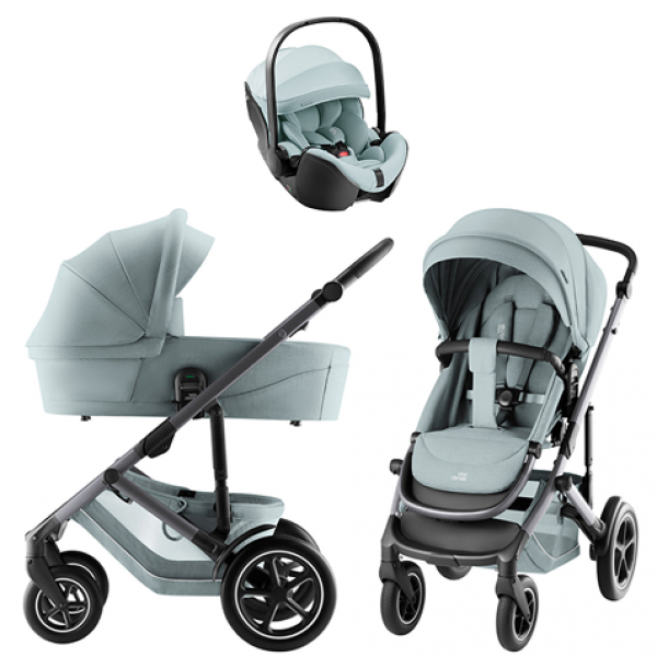 Коляска 3 в 1 Britax Roemer Smile 5Z Style и автокресло Baby-Safe PRO Style Harbor Blue Harbor Blue