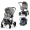 Коляска 3 в 1 Cybex Balios S Lux BLK 2025, Stone Grey с дождевиком и автокреслом Rant Miro