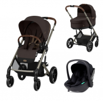 Коляска 3 в 1 Cybex Balios S Lux TPE 2025, Chocolate Brown с дождевиком и автокреслом Rant Miro