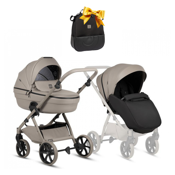 Коляска 2 в 1 Tutis Uno 6+ Leather Collection, Nocciola (185)