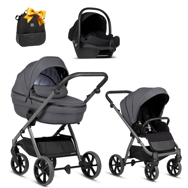 Детская коляска Tutis Uno 6 Plus Essential collection 3 в 1 с автокреслом Elo Lux EduSky Black 1602169 Antracite