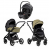 Коляска 3 в 1 Tutis Mio 3+ NEW Leather, Olive (025) с автокреслом Britax Roemer Baby-Safe Pro Classic Deep Black