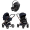 Коляска 3 в 1 Tutis Mio 3+ NEW Limited, Midnight Swallow (015) с автокреслом Britax Roemer Baby-Safe Pro Classic Deep Black