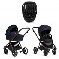 Коляска 3 в 1 Tutis Mio 3+ NEW Limited, Midnight Swallow (015) с автокреслом Tutis Beno (0-13 кг)