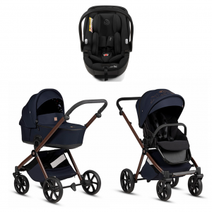 Коляска 3 в 1 Tutis Mio 3+ NEW Limited, Midnight Swallow (015) с автокреслом Tutis Beno (0-13 кг)