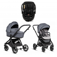 Коляска 3 в 1 Tutis Mio 3+ NEW Essential, Dark Grey (103) с автокреслом Tutis Beno (0-13 кг)