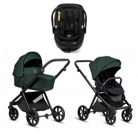Коляска 3 в 1 Tutis Mio 3+ NEW Essential, Pacific Green (240) с автокреслом Tutis Beno (0-13 кг)
