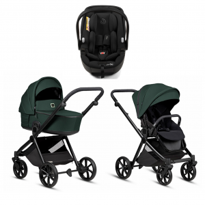 Коляска 3 в 1 Tutis Mio 3+ NEW Essential, Pacific Green (240) с автокреслом Tutis Beno (0-13 кг)
