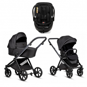Коляска 3 в 1 Tutis Mio 3+ NEW Black Edition, Obsidian (060) с автокреслом Tutis Beno (0-13 кг)