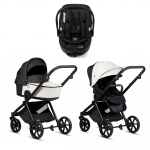 Коляска 3 в 1 Tutis Mio 3+ NEW Leather, Silver Grey (200) с автокреслом Tutis Beno (0-13 кг)