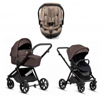 Коляска 3 в 1 Tutis Mio 3+ NEW Essential, Coffee Brown (024) с автокреслом Tutis Beno (0-13 кг)