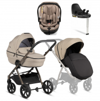 Коляска 4 в 1 Tutis Uno 6+ Essential Collection, Nougat (146) с автокреслом Tutis Beno (0-13 кг) и базой Isofix