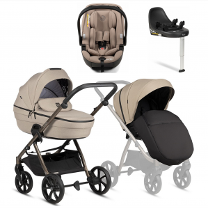 Коляска 4 в 1 Tutis Uno 6+ Essential Collection, Nougat (146) с автокреслом Tutis Beno (0-13 кг) и базой Isofix