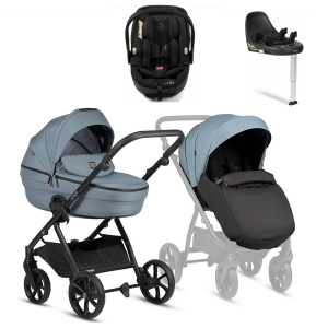Коляска 4 в 1 Tutis Uno 6+ Essential Collection, Menta (143) с автокреслом Tutis Beno (0-13 кг) и базой Isofix