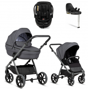 Коляска 4 в 1 Tutis Uno 6+ Essential Collection, Antracite (169) с автокреслом Tutis Beno (0-13 кг) и базой Isofix